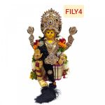 Varalakshmi Ammavari Idol Yellow Colour with Maroon Border - Image 4