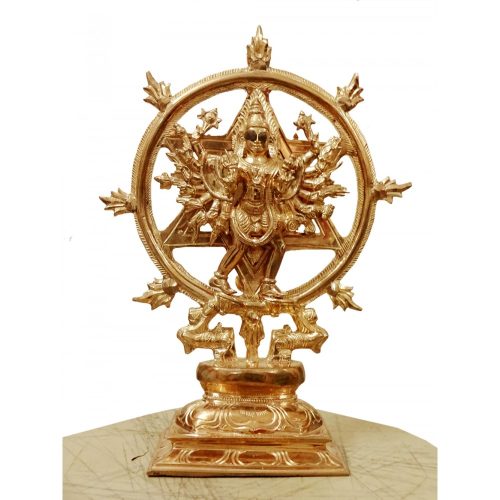 Sudharshana Swamy Brass Idol