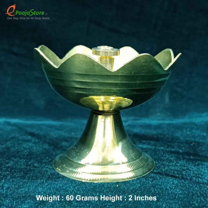 Brass Flower Shaped Diya - Image 2