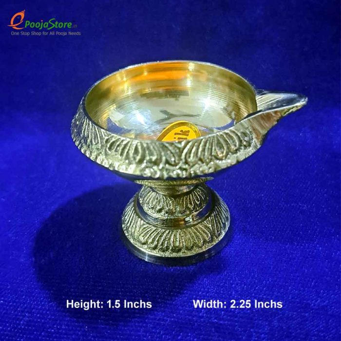 Brass Kubera Diya with Stand - Image 2