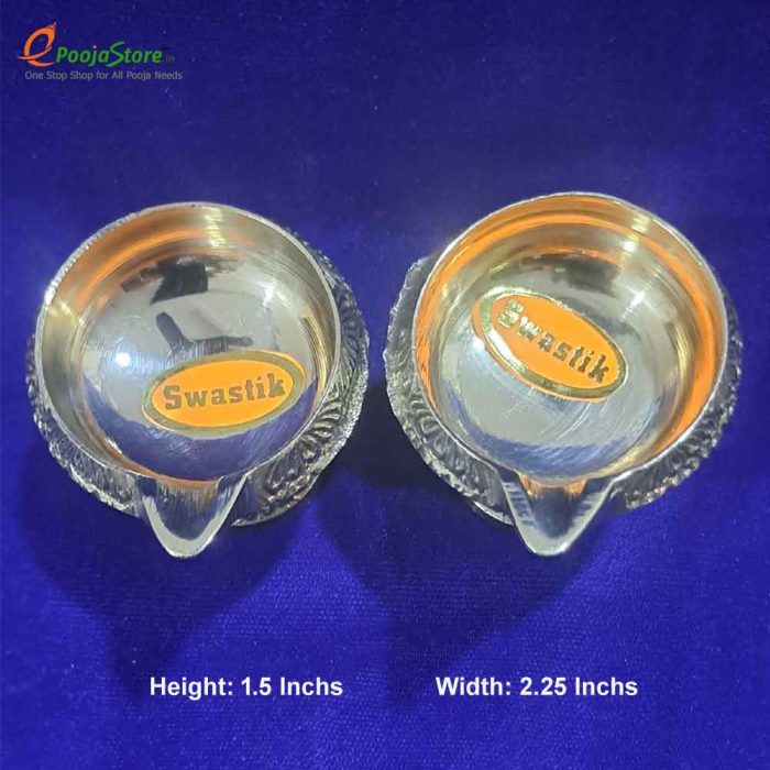 Brass Kubera Diya with Stand - Image 3