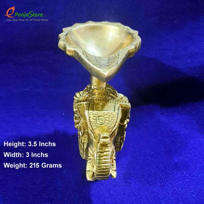 Antique Brass Elephant Lamp - Image 2