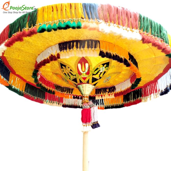 Temple Umbrella / Utsava Umbrella / Temple Kovli Kadai For God with Double Layered - Image 3
