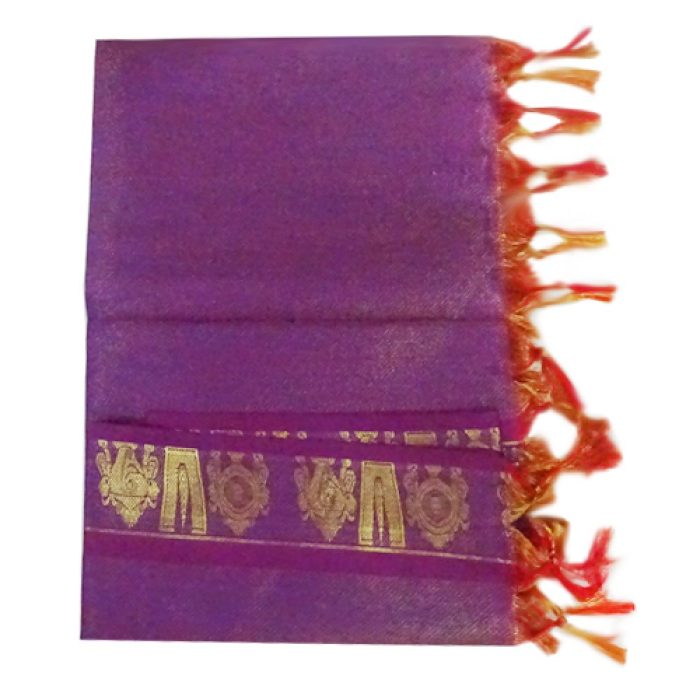 Namo Border Shawl ( Violet) - Image 2