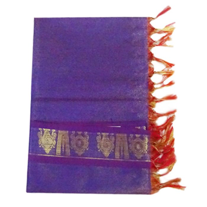 Namo Border Shawl ( Blue Violet) - Image 2