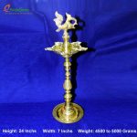 Antique Peacock Deepam 24 Inches ( Pair) - Image 2