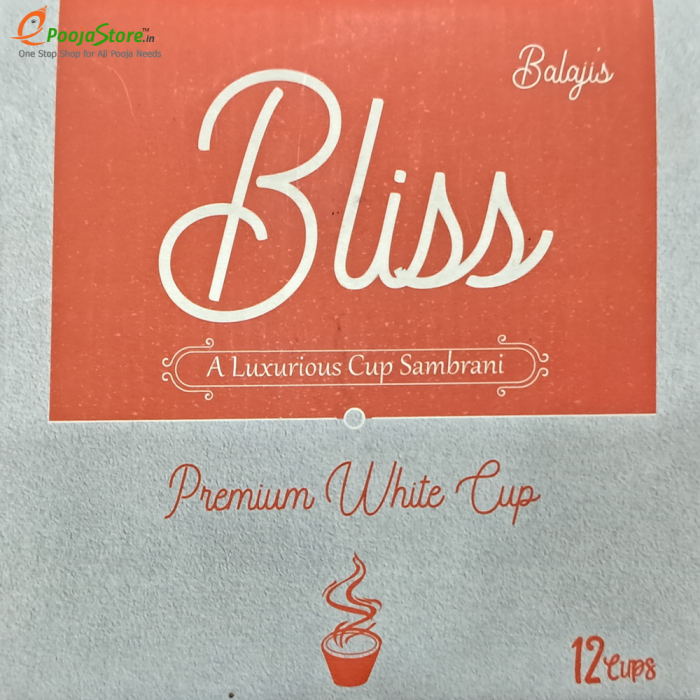 Premium White Cup Sambrani