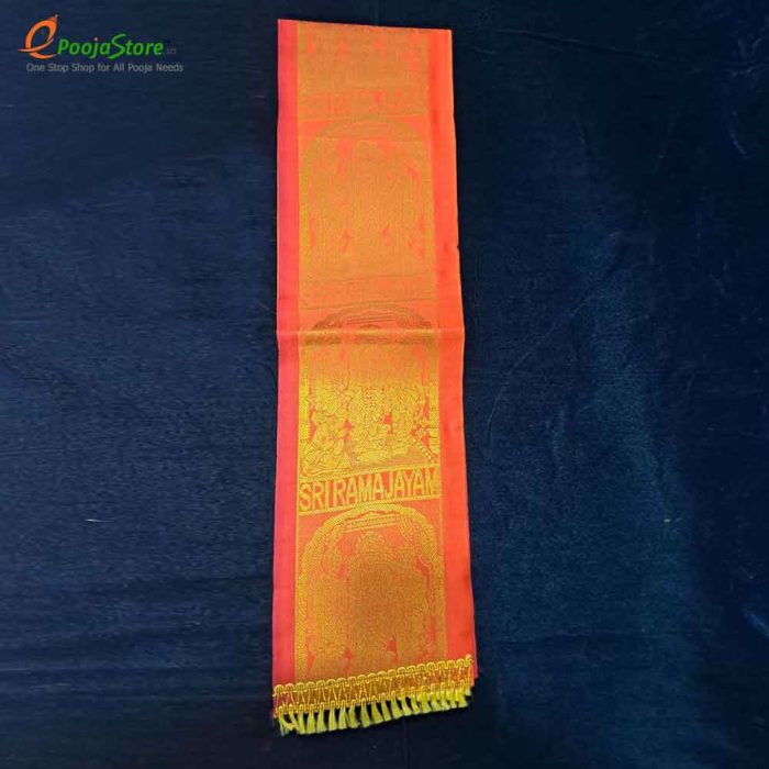 Sri Rama Jayam Zari Kanduva Orange - Image 2