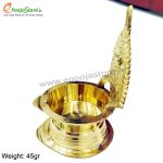 Pure Brass Gaja Lakshmi Deepam / Diya (1 PC) - Image 2