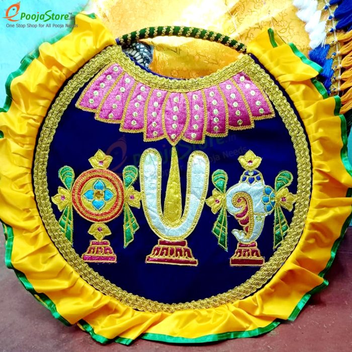 Venkateshwara Swamy Alavattam / Thenkalai Alavattam Aisiri, Alavattam & Venchamaram (1.8 Feet ) - Image 2