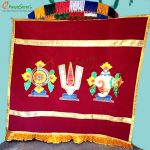Satin Perumal Temple Curtain, Temple Velvet Curtain