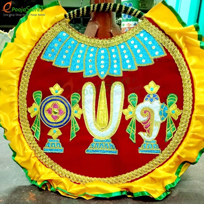 Venkateshwara Swamy Alavattam / Thenkalai Alavattam Aisiri, Alavattam & Venchamaram (1.8 Feet ) - Image 3