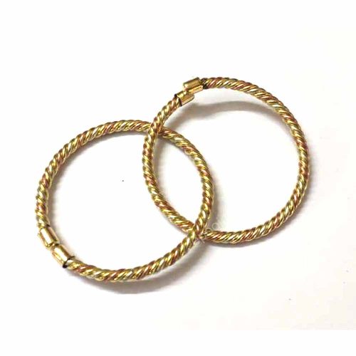 Copper Adjustable  Multi Color Finish Kids Bangles ( Free Size )