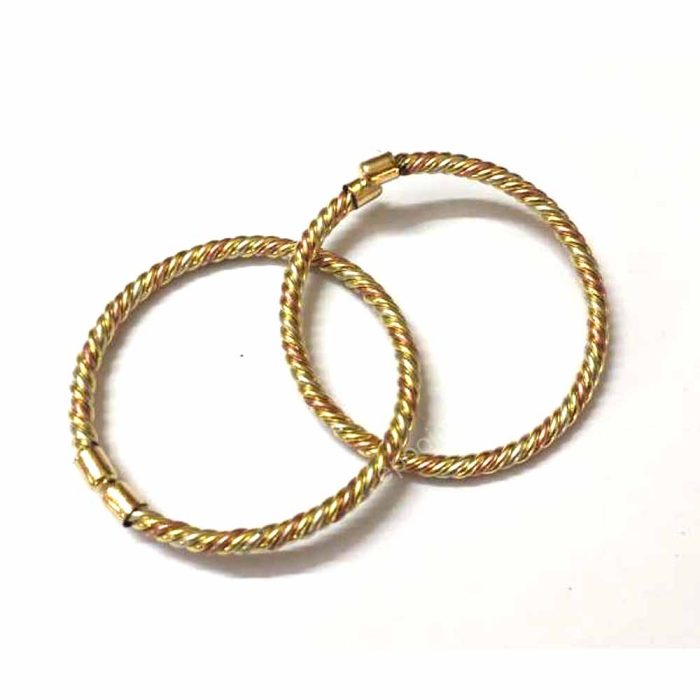 Copper Adjustable  Multi Color Finish Kids Bangles ( Free Size )