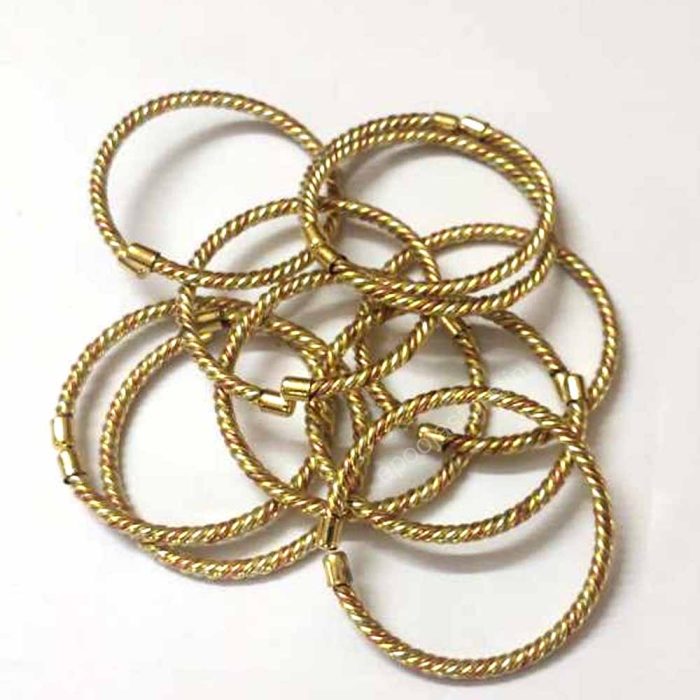 Copper Adjustable  Multi Color Finish Kids Bangles ( Free Size ) - Image 2
