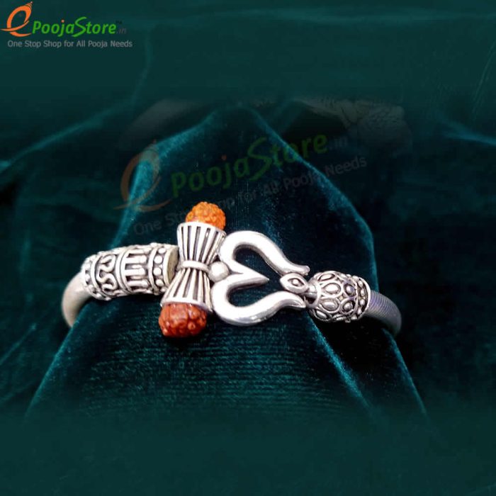 Antique Silver Plated Bracelet / Rakhi - Image 2