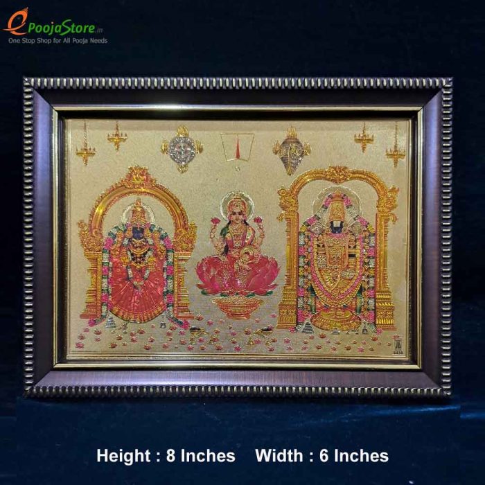 Small Padmavathi Balaji and Lakshmi Devi Photo Frame