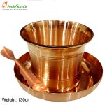 Pure Copper Panchapatra / Achmani Pali Set for Rituals - Image 2