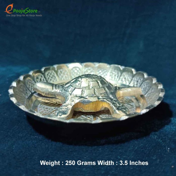 Brass Tortoise Turtle With Plate - Image 2