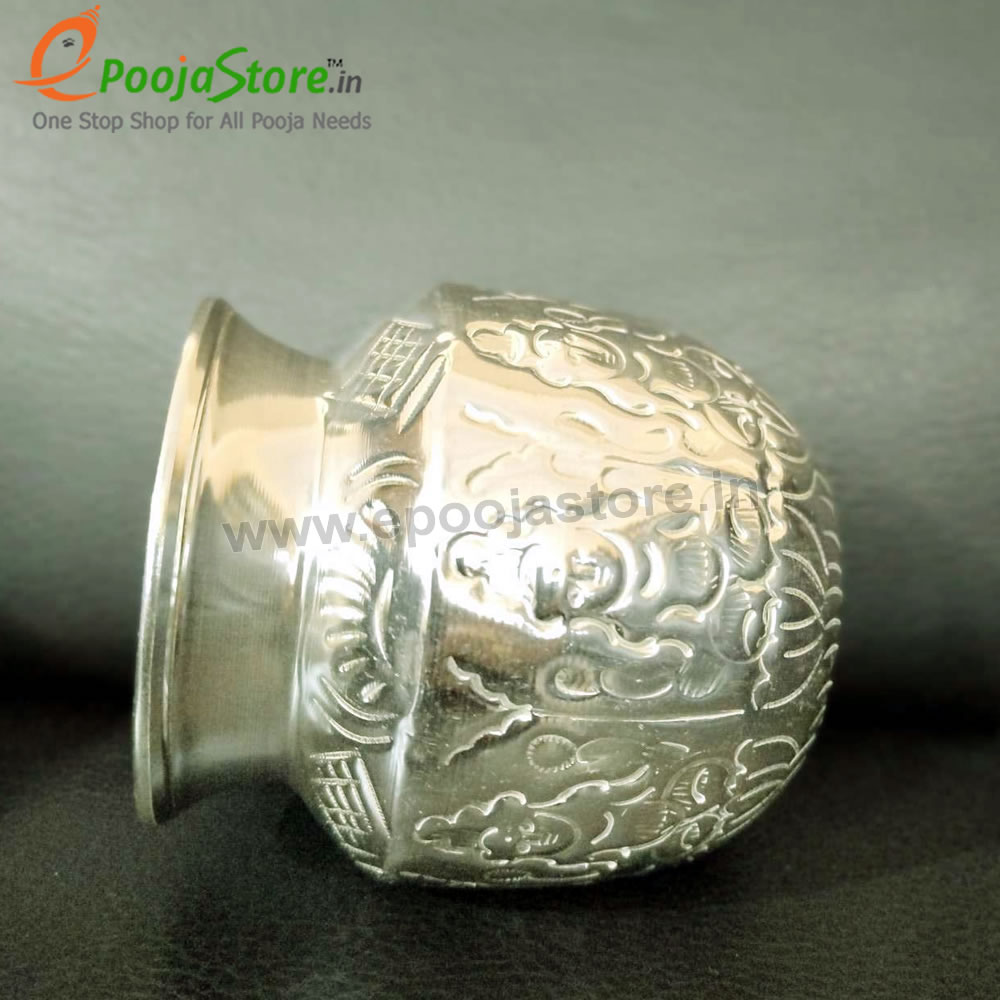 Silver Coated Ashtalakshmi Kalash - Image 2