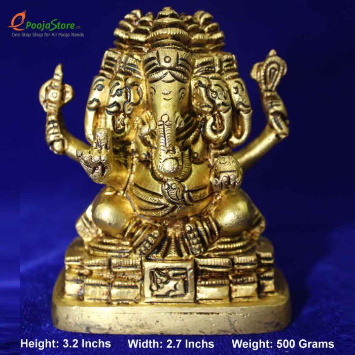 Antique Panchamukhi Ganesh Idol - Image 2