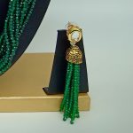 Semi Precious Emerald Necklace Set (10 Layers) - Image 3