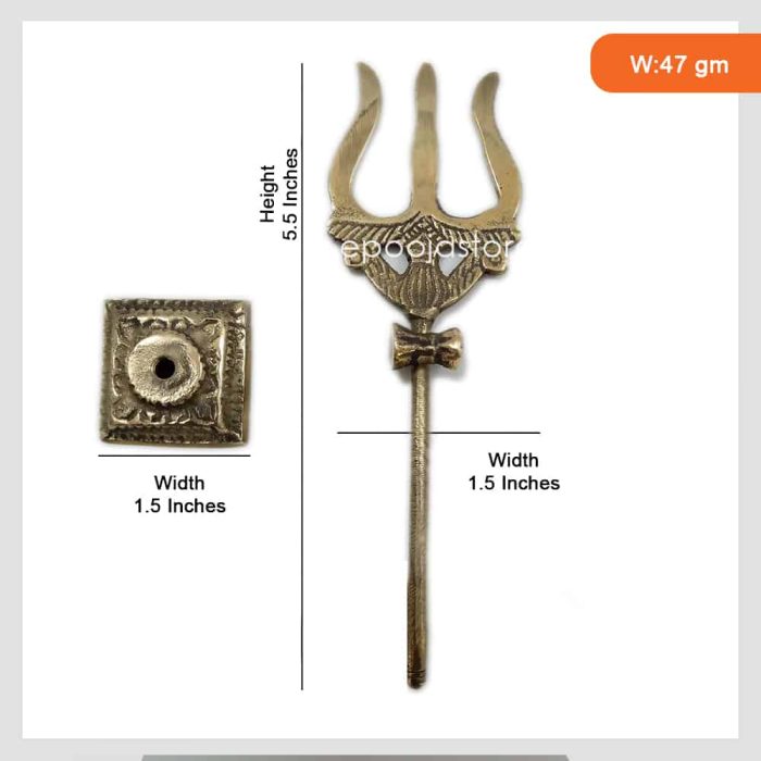 Trishul Brass (6 inches) - Image 2