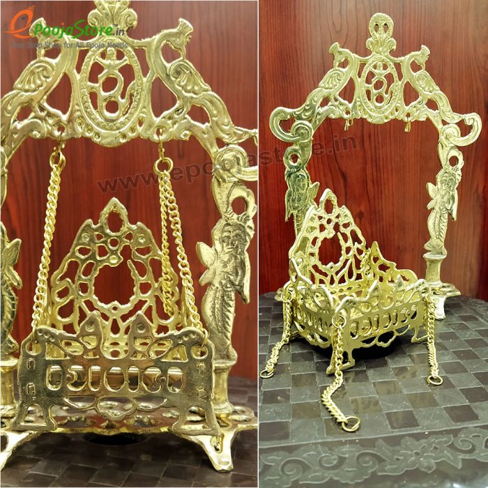 Pure Brass Swing Jhula For God Idols - Image 2