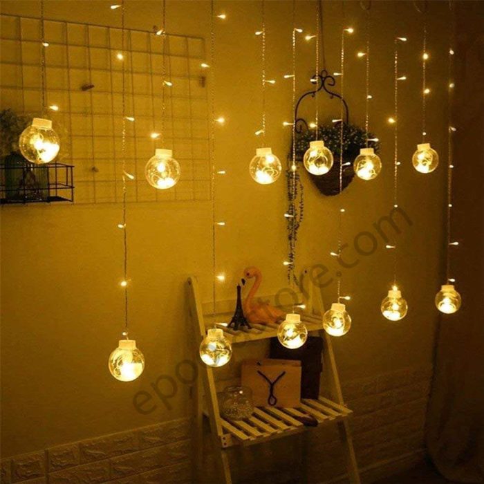 Indoor and Outdoor Window Curtain String Lights - Image 2