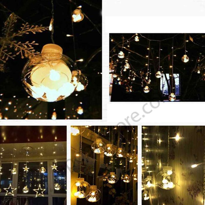 Indoor and Outdoor Window Curtain String Lights - Image 3