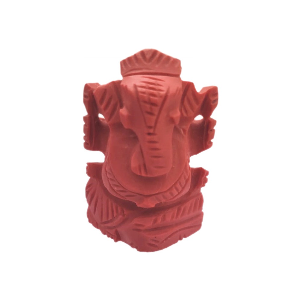 Red Coral Ganesha (20 Grams) - Image 3