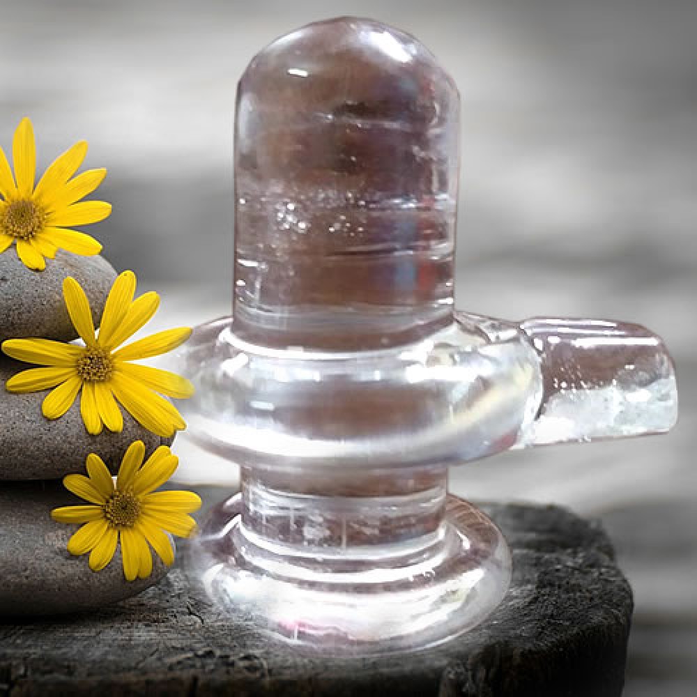 Shiva Linga Glass Idol