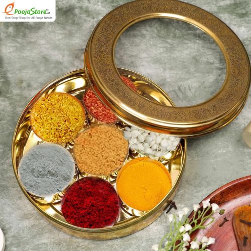 Decorative Multipurpose Brass Box For Pooja Purpose
