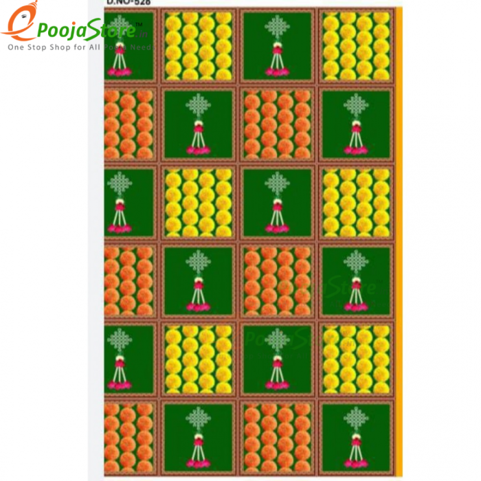 Decorative Background Curtain for Pooja
