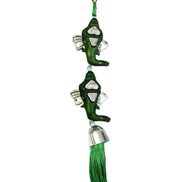 Ganesha Car Hanging (Green) - Image 3
