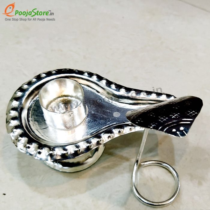 Silver Coated  Shivalingam Stand - Image 2