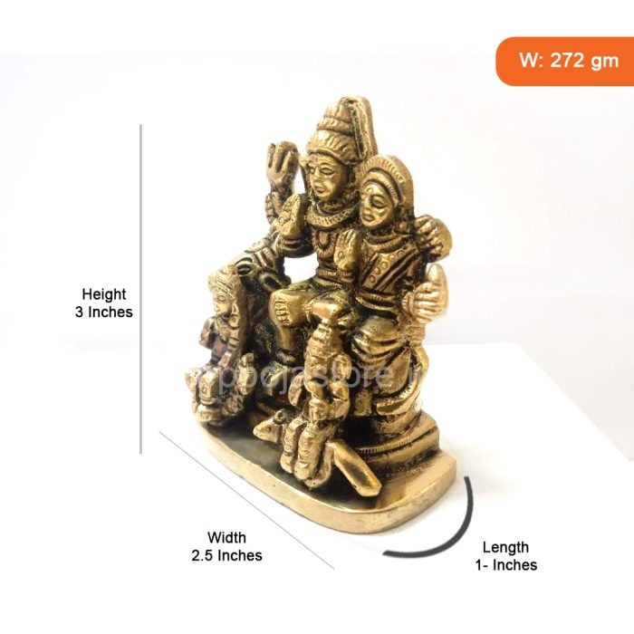 Shiva Parivar (Brass 3 inches) - Image 3