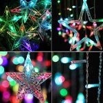 Stars Light Curtain Decoration 12 Stars,138 LED Curtain String Lights (Multi-Colour) - Image 5