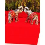 Antique German silver up trunk elephant pair - Image 3