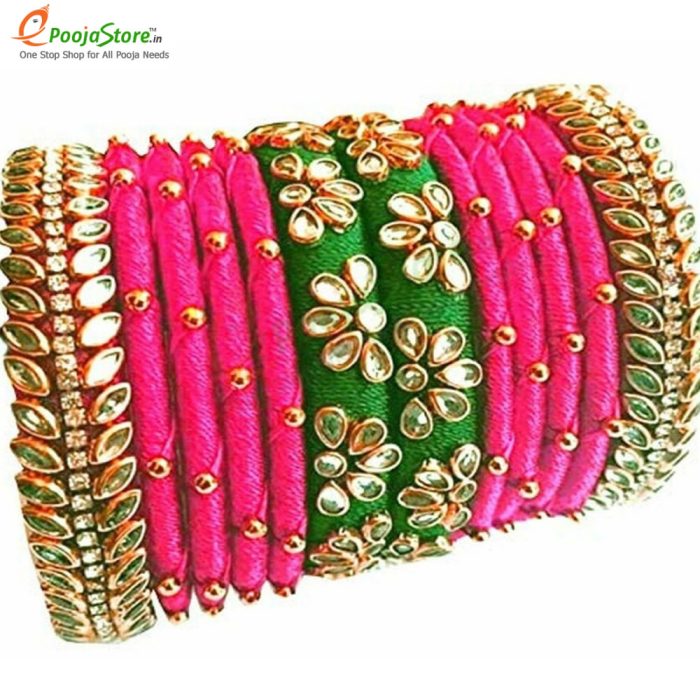 Silk Thread Bangles Set - Image 2