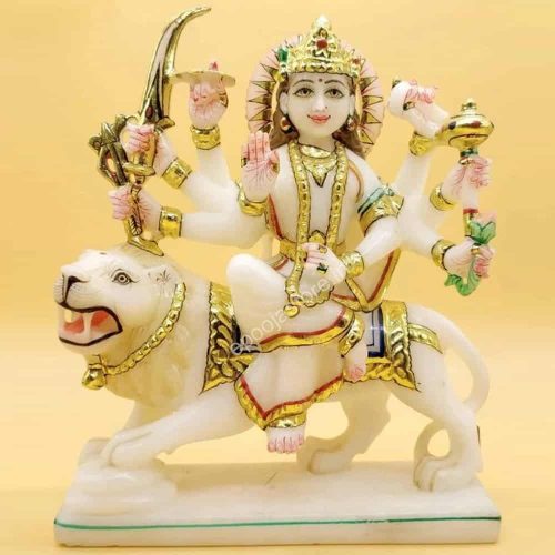 Durga Devi Marble Idol - 4