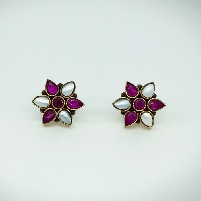 Ruby With Pearl Stud