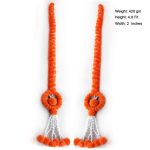 Artifical Marigold Flowers Hangings Ring - Image 2