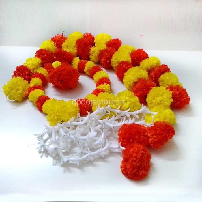 Artifical Marigold Flowers Hangings Ring - Image 5