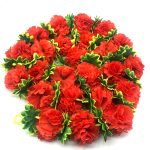 Decorative Artificial Flowers Red and Green Colour  (73 Inches) - Image 2