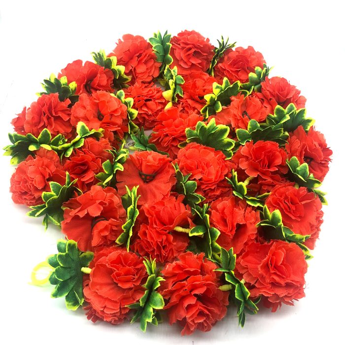 Decorative Artificial Flowers Red and Green Colour  (73 Inches) - Image 2