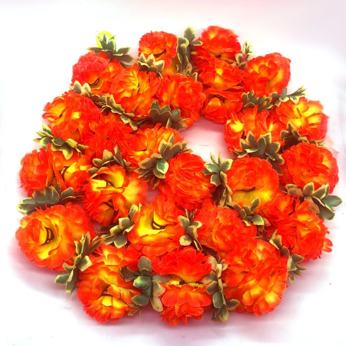 Decorative Artificial Flower Orange and Yellow Colour (73 Inches) - Image 2