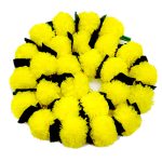 Decorative Artificial Yellow Marigold Flowers with Green Leaves (55 Inches) - Image 3