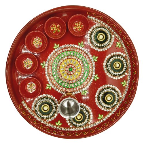 Designed Puja Thali Set