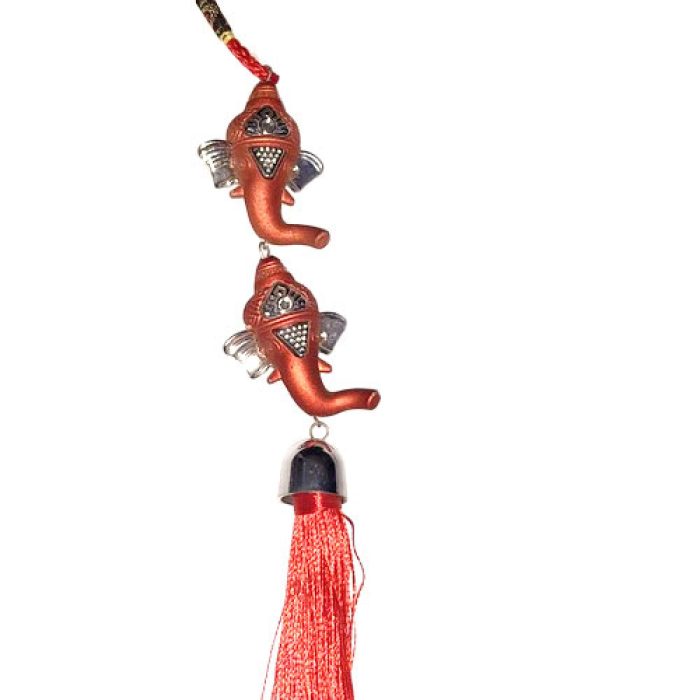 Ganesha Car Hanging (Red) - Image 2